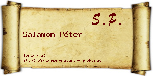 Salamon Péter névjegykártya